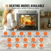 KFFKFF 24 Electric Built-in Wall Oven, 16 Cooking Modes, 2.68 Cu.Ft Capacity, 3150W Power, Includes Timer, Baking Rack, and Tray for Home Kitchens