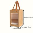 thumbnail image 4 of DEKAXID 12 bolsas de regalo de papel con ventana transparente 9.84”x7.0”x5.12” Bolsas de compras de papel kraft con asas Festivales Suministros para fiestas Marrón/Blanco/Negro Año Nuevo Día de San, 4 of 6
