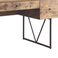 thumbnail image 4 of Benjara Voguish Style Writing Desk With 4 Drawers- Brown, 4 of 6