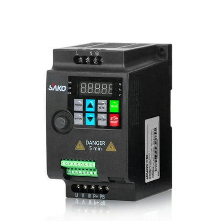 

Walmeck Single Phase AC220V Vector Inverter VFD Variable Frequency Converter for Stepless Motor Speed Control