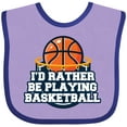 thumbnail image 3 of Inktastic I'd Rather Be Playing Basketball Boys or Girls Baby Bib, 3 of 4