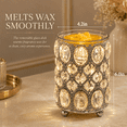 thumbnail image 3 of Leyoue Wax Warmer Wrought Iron Crystal Wax Melt Warmer Electric Oil Burner Wax Melt for Gifts & Decor, Home, Office, SPA,Bedroom, 3 of 8