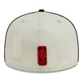 thumbnail image 4 of Men's New Era Cream/Black Portland Trail Blazers Piping 2-Tone 59FIFTY Fitted Hat, 4 of 5