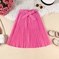 thumbnail image 6 of Baby and Toddler Girls Sets Two Piece Vest Top Collar Pleated Skirt Kids Outdoor Clothes,Hot Pink,Size 4 -5 Years, 6 of 9