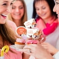 thumbnail image 5 of Inkdotpot Little Pumpkin Gender Reveal Baby Shower Party Collection, Pre-Assembled Double Sided Cupcake Topper Food Picks DIY Party Favors Kit, Pack of 30, 5 of 6