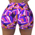 thumbnail image 2 of Gaeub Tropics Leaf Print Workout Shorts for Women,Seamless Scrunch Short,Gym Yoga Running Sport Active Exercise Fitness Shorts-Medium, 2 of 8