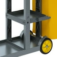 thumbnail image 2 of Heavy-Duty Janitorial Cart with Multi-Tier Storage, 2 Garbage Bags, Gloves & Lid, 2 of 10