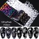 thumbnail image 1 of 10 unidades/juego de láminas para uñas, imagen abstracta, cara azul, puntas francesas, envolturas de papel de transferencia de uñas, calcomanías adhesivas, decoraciones para uñas de manicura Tan Jianjun unisex, 1 of 2