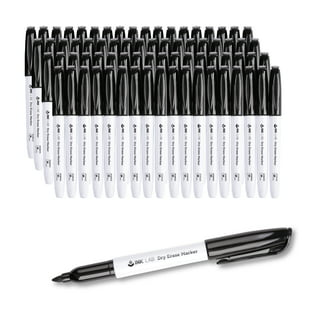 Dry Erase Markers with Fine Tip, Liqinkol Bulk Pack of 48 with Black,  Whiteboard Markers Bulk with Low Odor, Office Supplies for School Office or  Home 