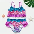 thumbnail image 4 of KYAIGUO 2-11Y Girls' Tankini Swimsuits 2-Piece Baby Summer Split Bathing Suit UPF 50+ Sport Halter Bikini Swimwear for Kids Toddler, 4 of 10