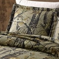 thumbnail image 4 of Chezmoi Collection Salem 3-Piece Cabin Lodge Forest Woods Comforter Set, Nature Camo Tree Leaves Printed Soft Microfiber Bedding, Natural, King, 4 of 5