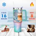 thumbnail image 4 of 40oz Cartoon Movie Stainless Steel Tumbler with Lid and Straw,Spill Proof Cartoon Travel Cup for Cartoon Lovers Double Wall Vacuum Insulated Coffee Mug with Handle Greenish-blue, 4 of 7