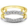 10k Solid Gold Curved Wedding Ring Guard Enhancer(0.35ctw)