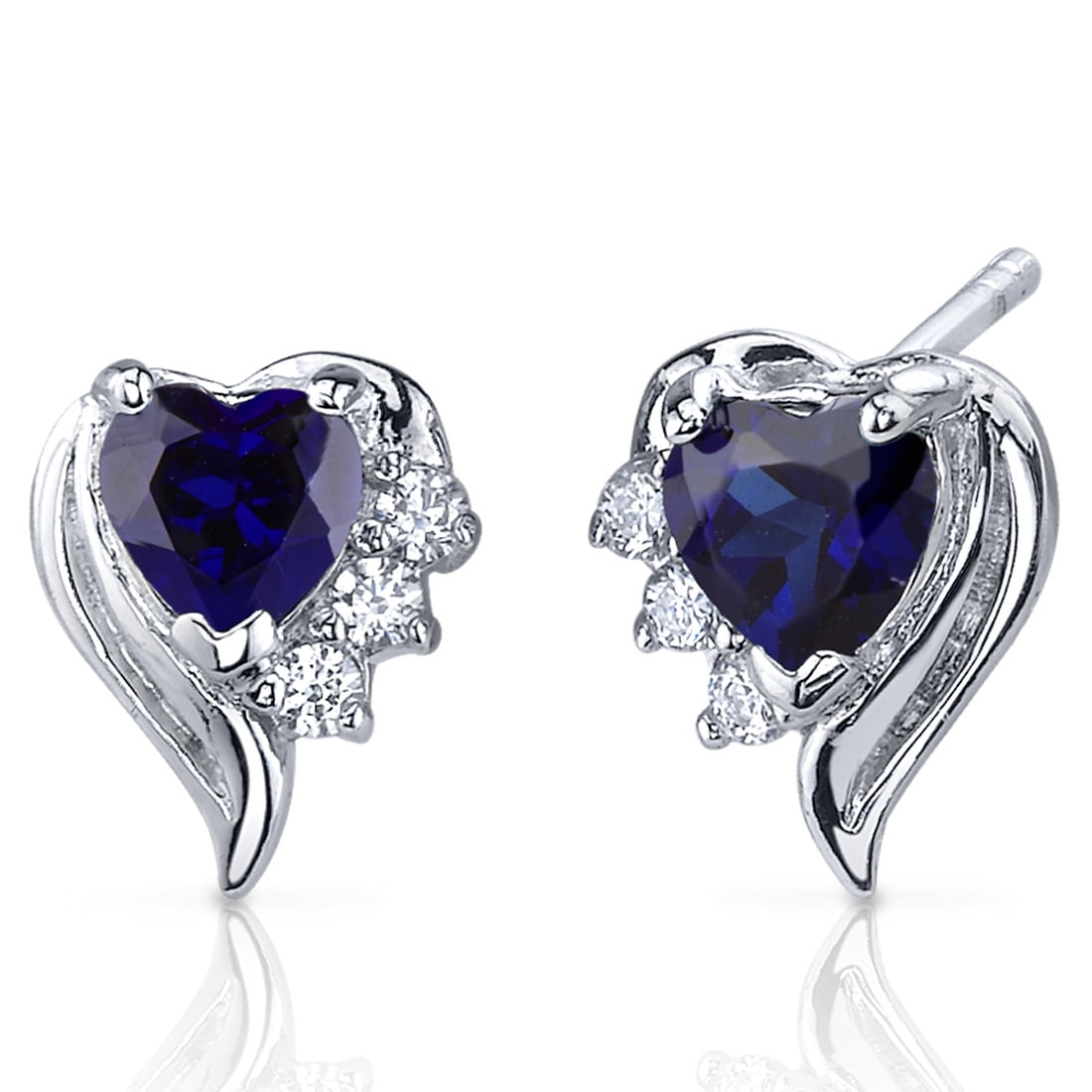 blue sapphire stud earrings