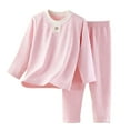 thumbnail image 1 of Birdeem Children's Homewear Set, Winter, Solid Color, Thick Warm Fleece, Two-Piece for Kids, Kids Fleece Pants, 1 of 7