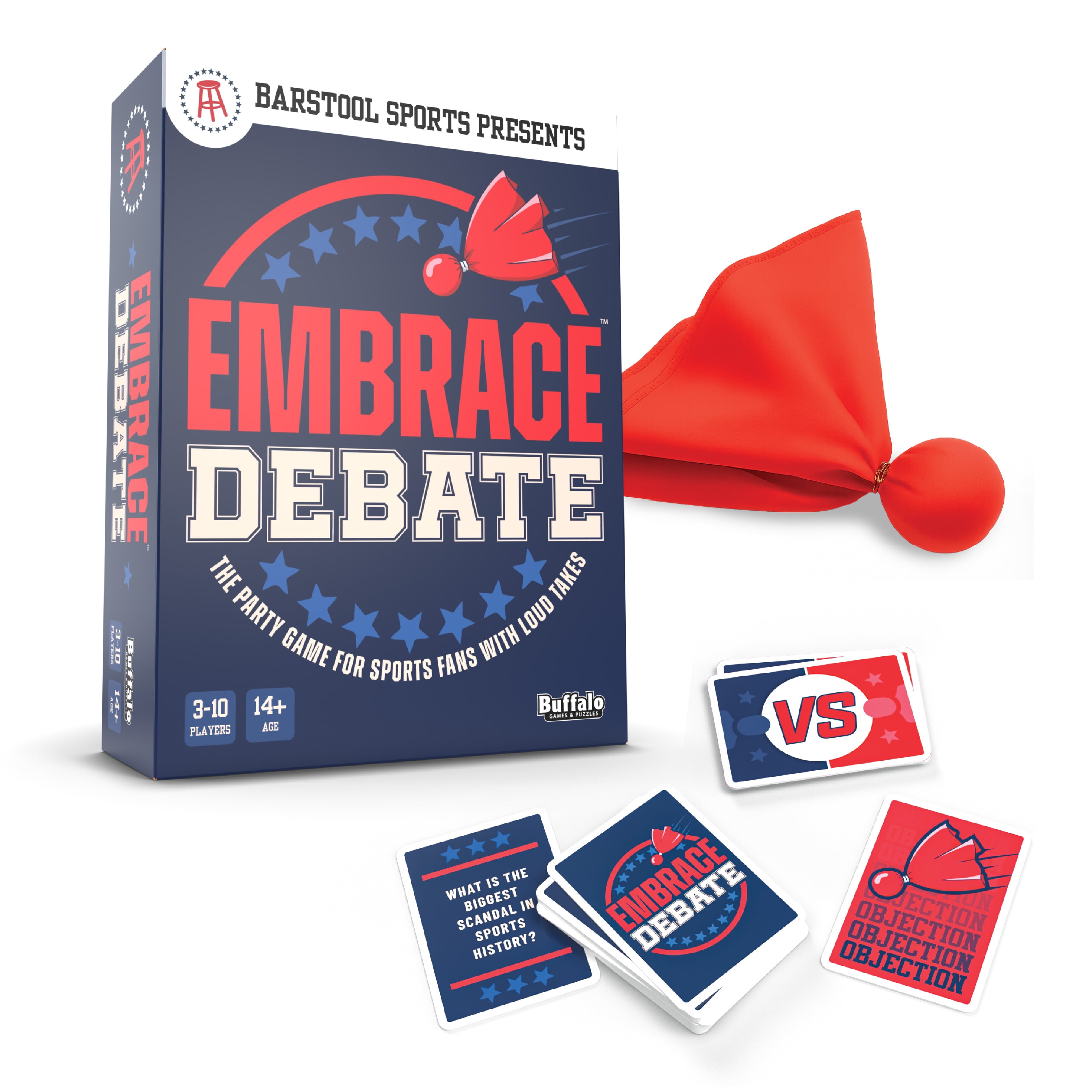 Buffalo Games - Embrace Debate - Official Barstool Sports Party Game | Ultimate Showdown of Opinions and Hot Takes | Hilarious Fast-Paced Group Debates | Adults 14+, 2+ Players
