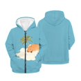 thumbnail image 6 of Psesaysky Boys Girls Hoodies Capybara Palm Tree Printed Cute Hooded Jacket Lightweight 14-16 Years Long Sleeve Zip Up Sweatshirt for Kids, 6 of 7
