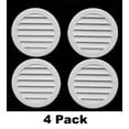 thumbnail image 2 of 4 Pack 3" White Round Plastic Louver Soffit Air Vent, 2 of 9