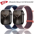 thumbnail image 2 of Correa de nailon para Apple Watch Ultra/2 10 9 8 7 6 5 4 3 SE/2 Pulsera deportiva Loop Iwatch 49mm 46mm 45mm 44mm 42mm 41mm 40mm Correa, 2 of 5