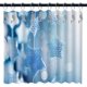 thumbnail image 4 of Silver Curtain Hangers, Decorative Hooks for Bathroom Shower Rods, Bath Room Accessories Set, Sea Beach Theme Bathroom Decor, 4 of 5