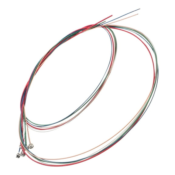 jojofuny 6Pcs Guitar Strings for Electric and Acoustic Guitars with Multi-Color Design