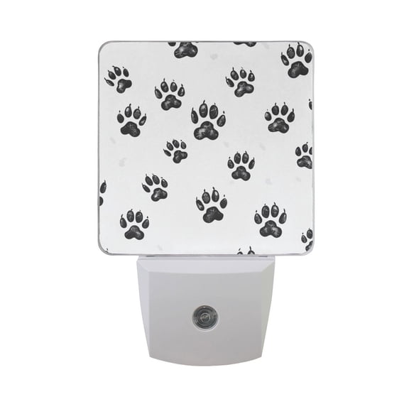 Bear Paw Night Light 2 Pack LED Nightlight Plug into Wall Dusk to Dawn Sensor Soft White