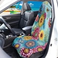 thumbnail image 2 of Garronmavis Water-Resistant Front Car Seat Towel Cover Breathable Non-Slip Stretchable Universal Fit for Post Workout Travel Fits Cars SUV Trucks Sedan Van Butterfly Floral, 2 of 8