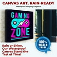 thumbnail image 4 of Gaming Zone Canvas Wall Art by Mavis Print- 14x14 inches Gaming Quotes Wall Decor | Video-Game Themed HD Printed & Wooden framed wall art | Modern Wall Decor for Gift | Made in USA, 4 of 5