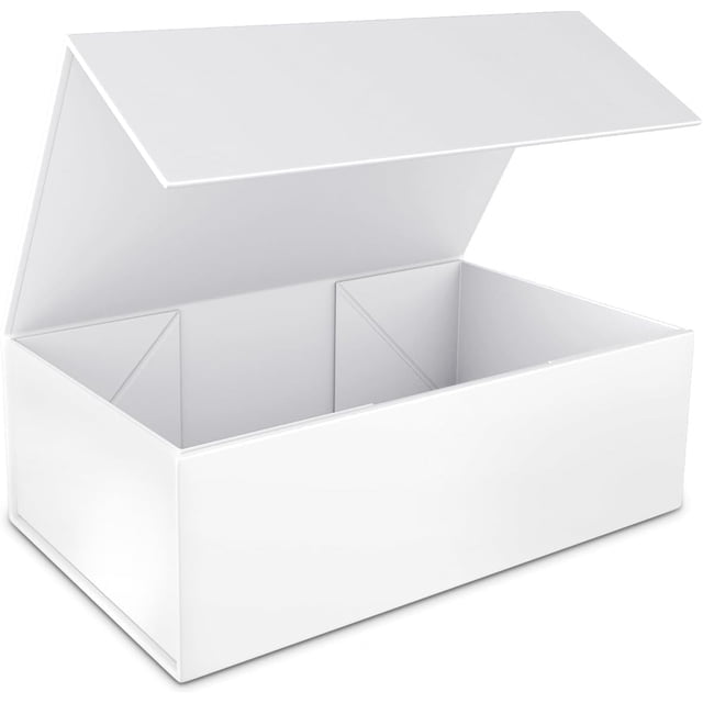 Caja de Regalo con Tapa Magnética, Blanco, Embalaje de Lujo, Caja Regalo para Boda Cumpleaños Navidad Halloween