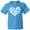 Pacific Blue, variant on Inktastic All You Need is Love White Heart Shape Youth T-Shirt