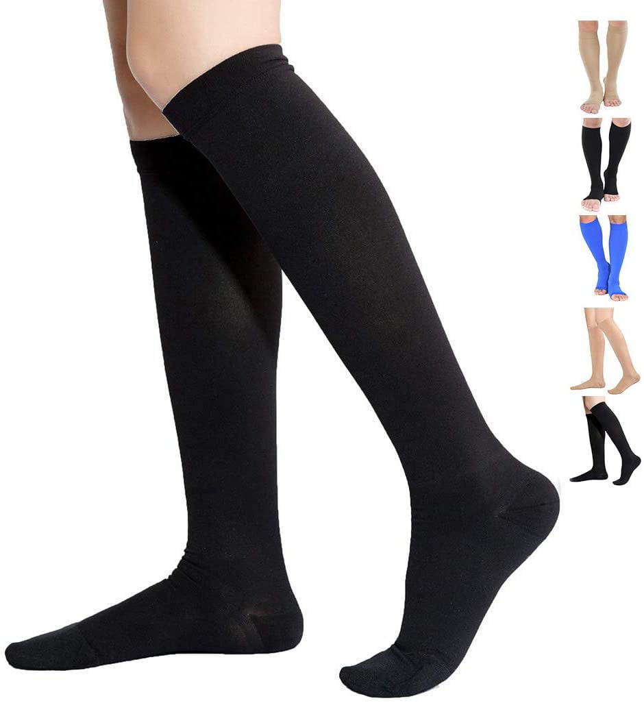 Knee High Compression Stockings, Firm Support 20-30mmHg Opaque ...