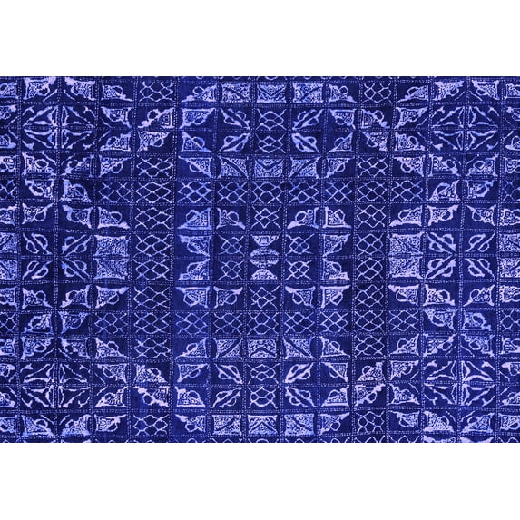 Ahgly Company Indoor Rectangle Abstract Purple Modern Area Rugs, 5' x 7'