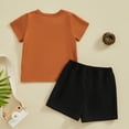 thumbnail image 3 of Bagilaanoe 2pcs Toddler Baby Boy Shorts Set Short Sleeve Letter Print T Shirt Tops + Shorts 6M 12M 18M 24M 3T Kids Casual Summer Clothes, 3 of 8
