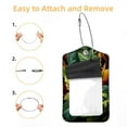 thumbnail image 2 of Luggage Tag, Travel Tags, Handbag Tag - Square PU Leather 2 Pack with Privacy Cover and Stainless Steel Ring - Suitable for Travel, Backpack, Handbag [Amazon Approved] Tropical Leaves, 2 of 7