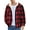 Red, variant on GENTS BLISS Flannel Shirts for Men Plaid Button Up Men Shirts Fleece Hooded Men Jacket Coat with Pocket