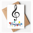 thumbnail image 1 of Black Music Treble Clef White Wedding Cards Congratulations Greeting Envelopes, 1 of 3