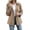 Khaki, variant on Pea Coat for Women Single Breasted Lapel Collar Overcoat Plaid Cuffs Loose Fit Jackets Fall Winter Fashion Casual Daily Streetwear