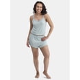 thumbnail image 2 of No Boundaries Ribbed Sleep Cami with Lace Trim, Women's, 2 of 5