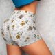 thumbnail image 4 of Balery Bees And Flowers Pantalones cortos de entrenamiento estampados para mujer, sin costuras, ajustados, para gimnasio, yoga, correr, deportes, ejercicio activo, fitness.-X-Large, 4 of 8