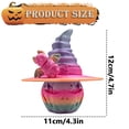 thumbnail image 3 of 3D Printed Halloween Pumpkin Witch Hat Ornament, Halloween Home Decor, Tabletop Shelf Display, Holiday Gift Accessory, Home Office Halloween Decoration Gift, Candy Color, 3 of 5