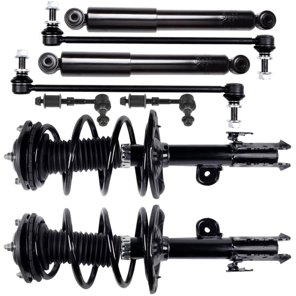 CCIYU 8 PCS Set of Suspension Strut and Coil Spring Assembly for Toyota for RAV4 2006-2012 172276 172275 349024 K750043 K750257