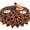 Orange Plaid, variant on Autumn Tablecloth Fall Round Tablecloth 60 Inch Washable Reusable Harvest Tablecloth for Home Parties Dinner Picnic Dining Kitchen Decor