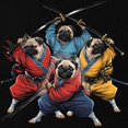 thumbnail image 3 of CafePress - Pugs Ninja T Shirt Kids T Shirt - Dark T-Shirt Kids XS-XL, 3 of 4