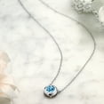 thumbnail image 4 of Gem Stone King 1.65 Ct Round Swiss Blue Topaz 925 Sterling Silver Solitaire Necklace, 4 of 4