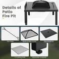 thumbnail image 2 of Topcobe 5 Pieces Patio Rocking Chairs Set, Outdoor Patio Furniture Set with 4-in-1 Fire Pit Table and Fire Poker, 2 of 8