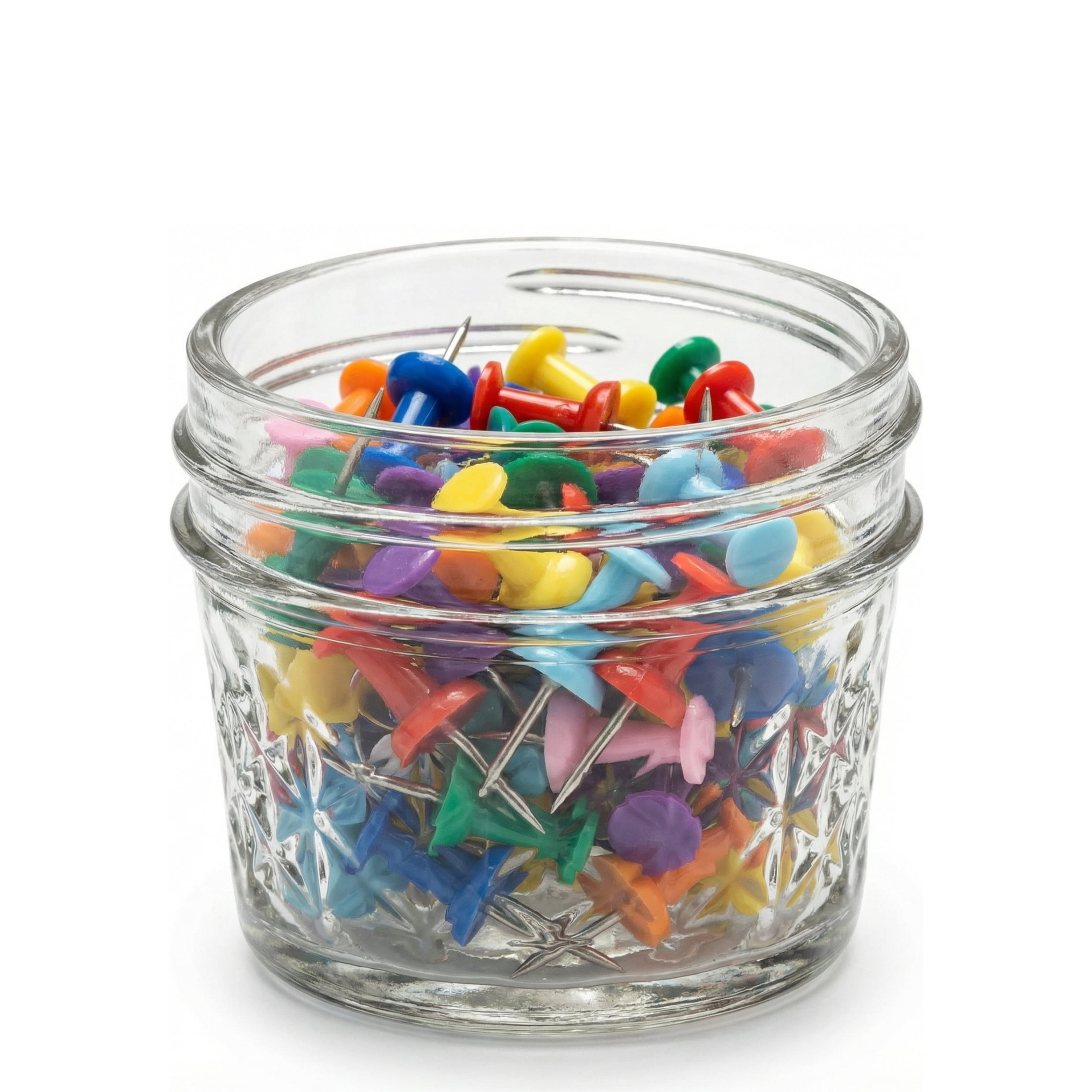 Mainstays 4 oz Mason Jars, Regular Mouth Quilted Canning Jars with Lids and Rings, 12-Pack Mini Glass Jars for Home Canning and Gifting
