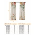 thumbnail image 6 of Watercolor Floral Blackout Curtains for Bedroom, Spring Roses Eucalyptus Leaf Plants Beige Thermal Insulated Kitchen Drapes with Grommets, Light Blocking Window Treatment, 2 Panels 42" x 63", 6 of 7