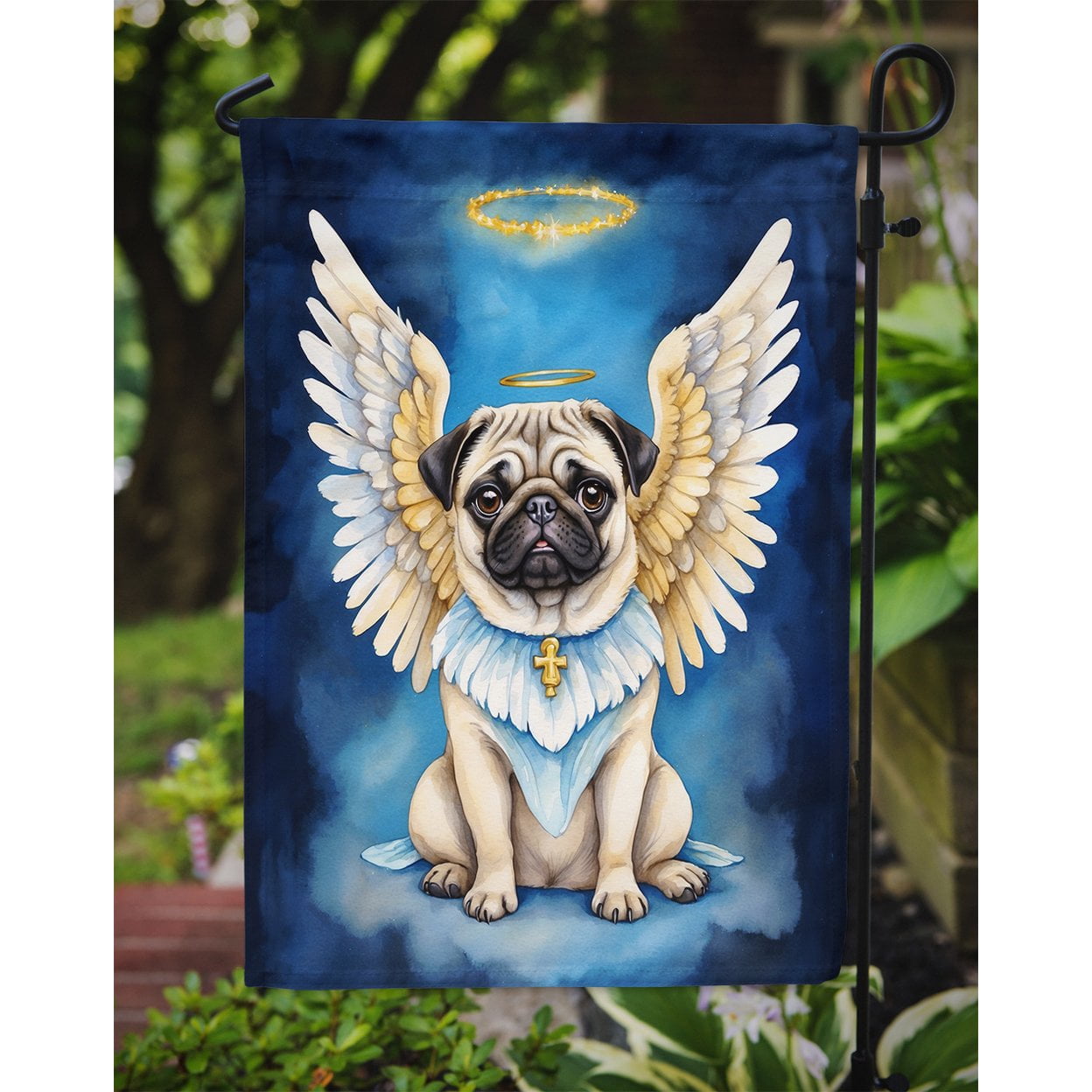 Pug My Angel Garden Flag 11.25 in x 15.5 in