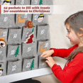 thumbnail image 4 of Christmas Felt Wall Hanging Calendar With Pockets Reusable Gray, 4 of 5