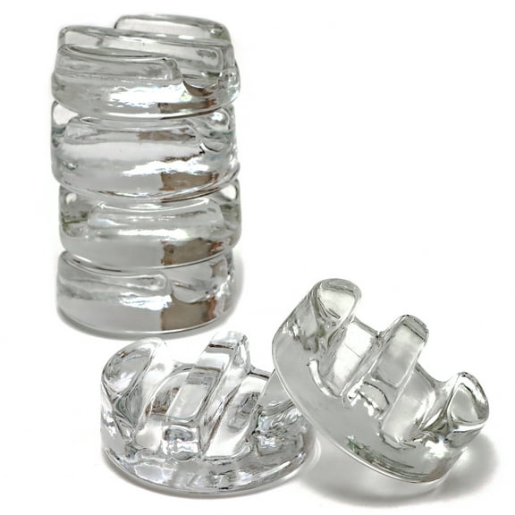 Trademark Innovations Glass Fermentation Pickling Jar Weights For Wide Mouth Mason Jars (Set of 6, Groove Grip)